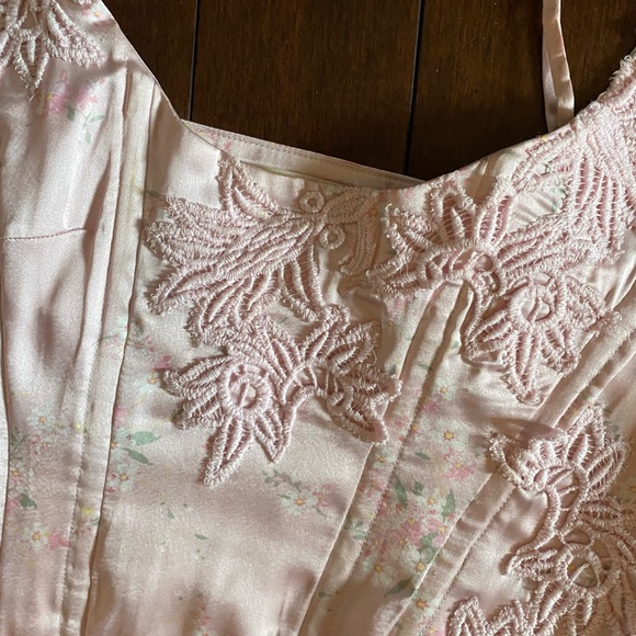 Loveshackfancy pink mori bustier with appliqué size small - Picture 5 of 5